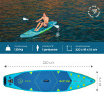 WATTSUP Φουσκωτή σανίδα SUP Bream 10'6" Touring φουλ πακέτο με κάθισμα και κουπί 2σε1