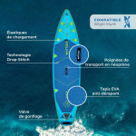 WATTSUP Φουσκωτή σανίδα SUP Bream 10'6" Touring φουλ πακέτο με κάθισμα και κουπί 2σε1