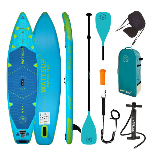 WATTSUP Φουσκωτή σανίδα SUP Bream 10'6" Touring φουλ πακέτο με κάθισμα και κουπί 2σε1