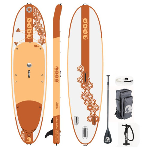 SCK φουσκωτή σανίδα SUP/Windsurf Mare Arioso 10'8" πακέτο Sepia