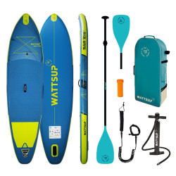 WATTSUP Φουσκωτή σανίδα SUP SAR 10'8" φουλ πακέτο με  κουπί 2 σε 1