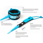 Leash για surfborad ROAM Premium 6.0 183cm- Μαύρο