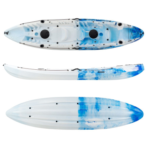 SCK Nereus HD Θαλάσσιο καγιάκ 3 θέσεων - Άσπρο/Γαλάζιο