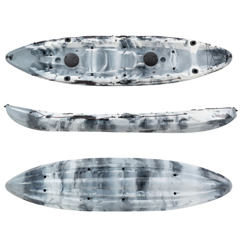 SCK Nereus HD Θαλάσσιο καγιάκ 3 θέσεων - Άσπρο/Μαύρο