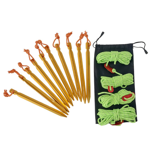 Σετ 4 σχοινιά τέντας 4m*4mm μαζί με 10 πασαλάκια αλουμινίου 8cm - Yaia