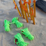 Σετ 4 σχοινιά τέντας 4m*4mm μαζί με 10 πασαλάκια αλουμινίου 8cm - Yaia