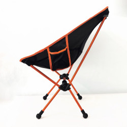 Πτυσσόμενη Καρέκλα Αλουμινίου με πλαϊνές τσέπες Πορτοκαλί - Yaia