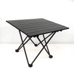 Πτυσσόμενο Τραπέζι camping αλουμινίου 56*40*40cm Μαύρο - Yaia