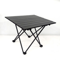 Πτυσσόμενο Τραπέζι camping αλουμινίου 56*40*40cm Μαύρο - Yaia
