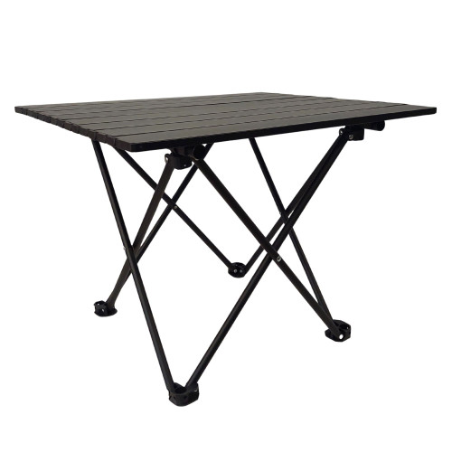 Πτυσσόμενο Τραπέζι camping αλουμινίου 56*40*40cm Μαύρο - Yaia