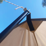 Τέντα αντηλιακή 300*300cm με πασσάλους στήριξης Χακί - Yaia