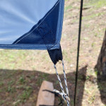 Τέντα αντηλιακή 300*300cm με πασσάλους στήριξης Χακί - Yaia