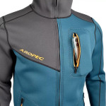 Τζάκετ με κουκούλα νεοπρέν 2mm Loosefit Γκρι/Navy - Aropec