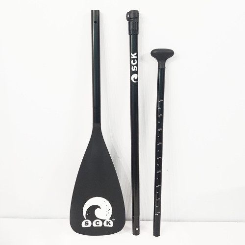 Κουπί sup ρυθμιζόμενο 170-210cm  αλουμινίου σπαστό σε 3 μέρη Μαύρο - SCK