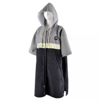 Poncho Μαύρο/γκρί quick dry με φερμουάρ - Aropec