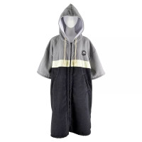 Poncho Μαύρο/γκρί quick dry με φερμουάρ - Aropec