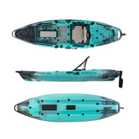 SCK Largo 300 Μονοθέσιο Pedal Kayak ready με αλουμινίου κάθισμα και τιμονιέρα | Τιρκουάζ- Μαύρο