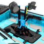 SCK Largo 300 Μονοθέσιο Pedal Kayak ready με αλουμινίου κάθισμα και τιμονιέρα | Τιρκουάζ- Μαύρο