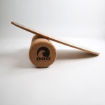 SCK Σανίδα Ισορροπίας PRO με κύλινδρο από φελλό / ξύλινο με μαύρο σχέδιο