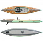 SCK AEOLUS 1 Full drop-stitch inflatable 1 person kayak with wood look