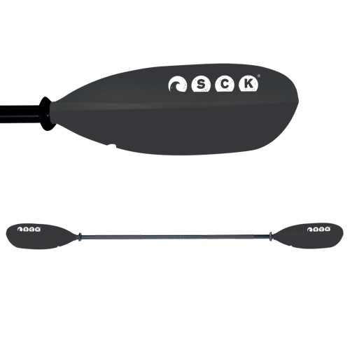 Kayak paddle divided in 2 pieces 220cm Aluminium SCK Black