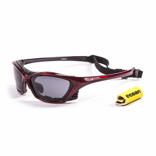 Ocean Sunglasses with polarized lens / Floating  / Lake Garda Red -Smoke lens