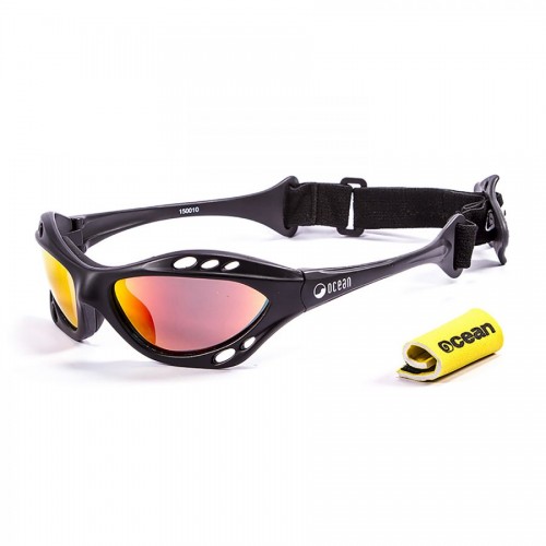 Ocean Sunglasses with polarized lens / Floating  / CUMBUCO / mat Black-RevoRed
