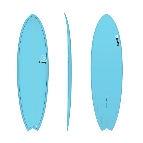 Surf board 6'6'' Torq Epoxy TET MOD Fish Pinlines Blue