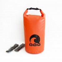Waterproof bag 10L with back straps orange
