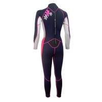 Ladies wetsuit neopren 2,5mm fullsuit navy blue-pink Aropec