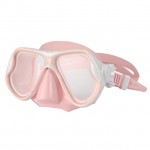 Παιδική Μάσκα κατάδυσης σιλικόνης με διπλό φακό Ροζ Aropec