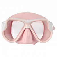 Παιδική Μάσκα κατάδυσης σιλικόνης με διπλό φακό Ροζ Aropec