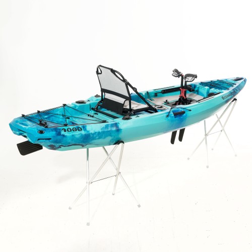 OCEANUS 335 pedal-step single kayak with aluminum seat SCK - Blue/Turquoise