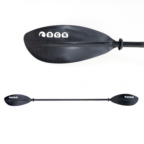 Kayak paddle divided in 4 pieces 220cm Aluminium SCK Black