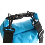 Waterproof bag 15L with back straps blue