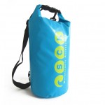 Waterproof bag 15L with back straps blue