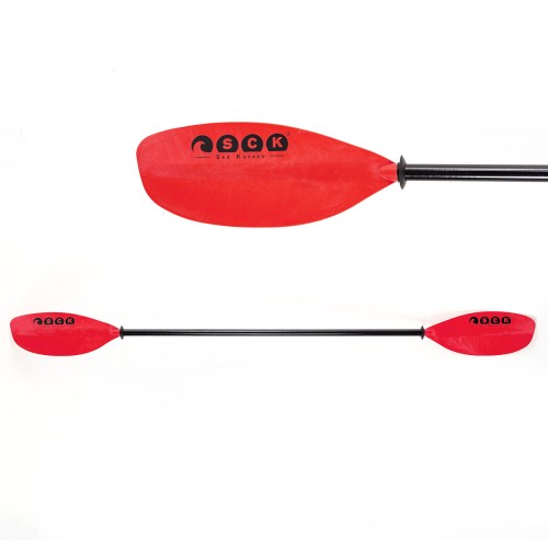 Kayak Paddle Adjustable 215-235cm Fiberglass Red SCK
