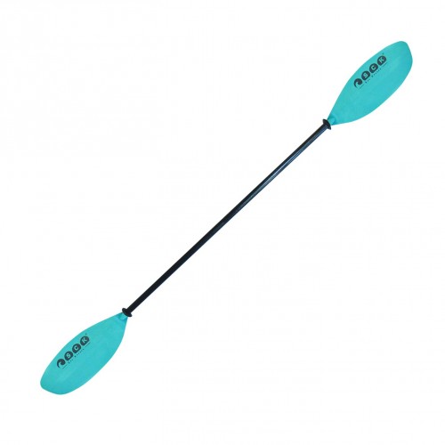 Kayak Paddle Adjustable 215-235cm Fiberglass Teal Blue SCK