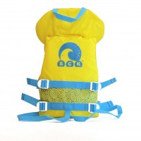 Kids life jacket with head support SCK - yellow