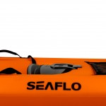 SeaFlo Puny μονοθέσιο καγιάκ με ενσωματωμένη ρόδα στην πρύμνη - Πορτοκαλί
