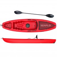 Seaflo Puny Single Kayak with wheel and paddle - Red