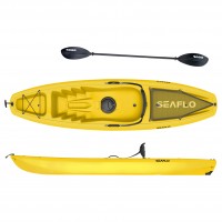 Seaflo Puny single Kayak with wheel and paddle - Yellow