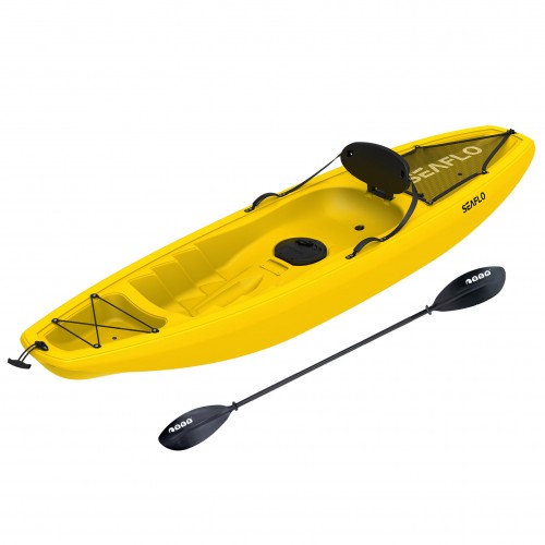 Seaflo Puny single Kayak with wheel and paddle - Yellow
