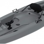 Seaflo LUPIN - Single seat fishing kayak with wheel and paddle - Grey