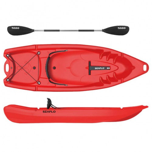 Seaflo Primus 2 single seat kayak  1+1 with paddle - Red