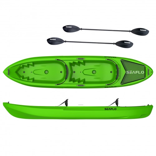 SeaFlo Pair double kayak by with 2 paddles - Orange