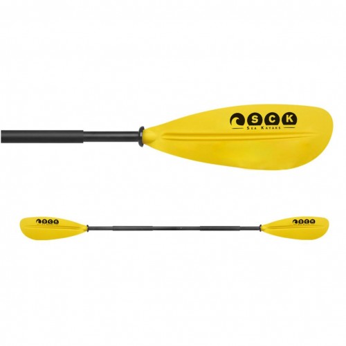 Kayak paddle divided 220cm Aluminium SCK Yellow