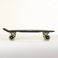 Πλαστικό mini cruiser skateboard 22.5'' μαύρο με LED ρόδες Fish