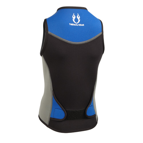 Neoprene Kid's Swim Vest 2mm with zipper Blue/Grey - Aropec
