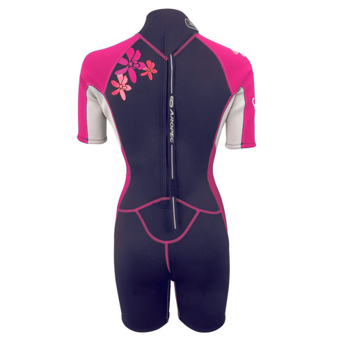 Wetsuit Ladies shorty 2,5mm navy blue-pink Aropec